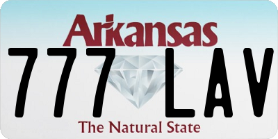 AR license plate 777LAV