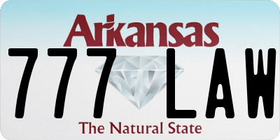 AR license plate 777LAW