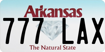 AR license plate 777LAX