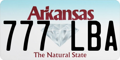 AR license plate 777LBA
