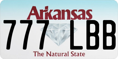 AR license plate 777LBB