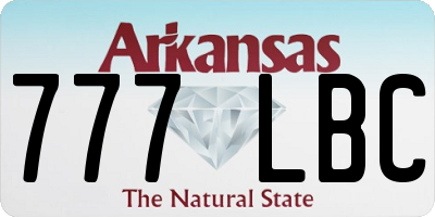 AR license plate 777LBC