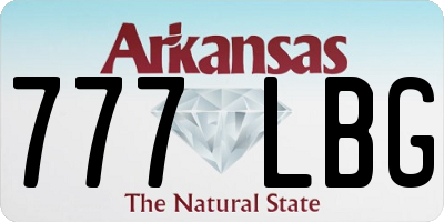AR license plate 777LBG