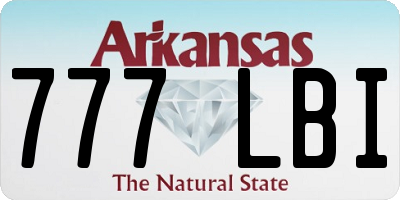 AR license plate 777LBI