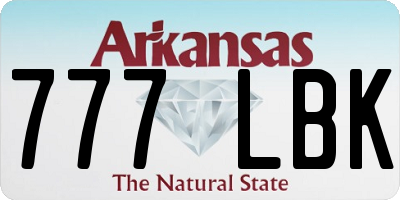 AR license plate 777LBK