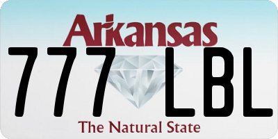 AR license plate 777LBL