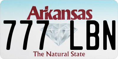 AR license plate 777LBN