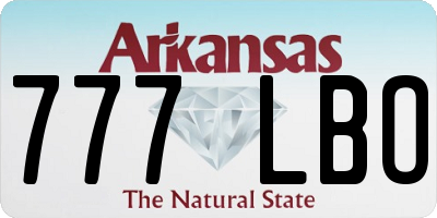 AR license plate 777LBO
