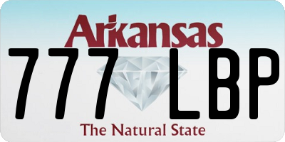 AR license plate 777LBP