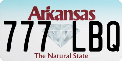 AR license plate 777LBQ