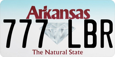 AR license plate 777LBR