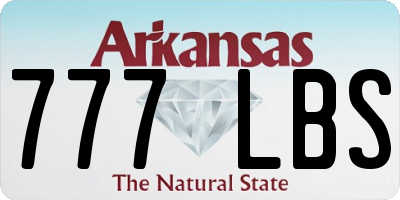 AR license plate 777LBS