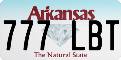 AR license plate 777LBT