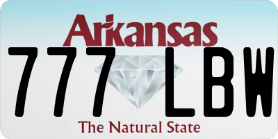 AR license plate 777LBW