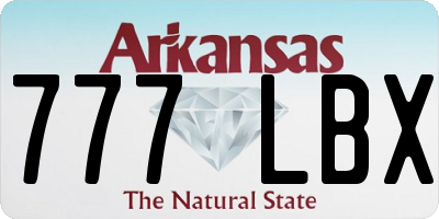 AR license plate 777LBX