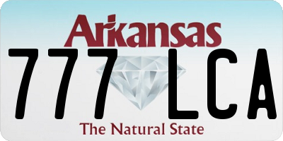 AR license plate 777LCA