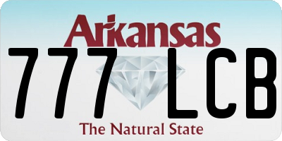 AR license plate 777LCB
