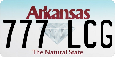 AR license plate 777LCG