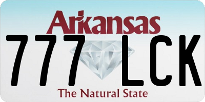 AR license plate 777LCK