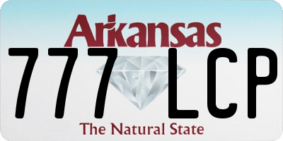 AR license plate 777LCP