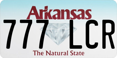AR license plate 777LCR