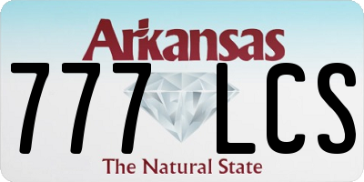 AR license plate 777LCS