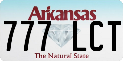 AR license plate 777LCT