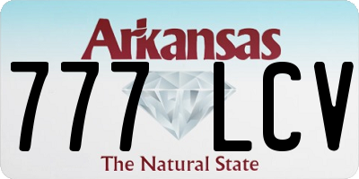 AR license plate 777LCV
