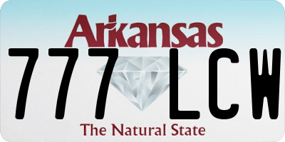 AR license plate 777LCW