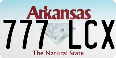 AR license plate 777LCX
