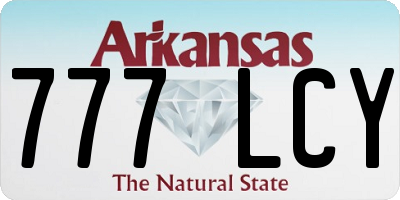 AR license plate 777LCY