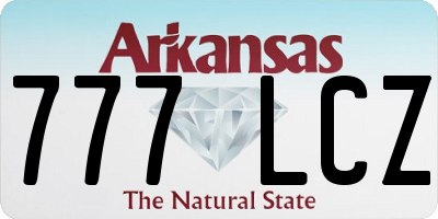 AR license plate 777LCZ