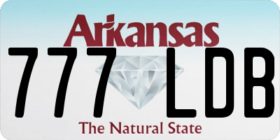 AR license plate 777LDB