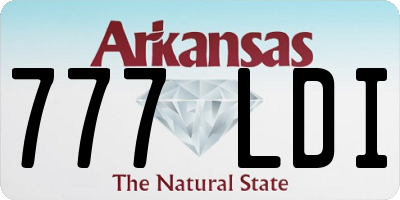 AR license plate 777LDI