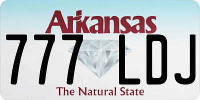 AR license plate 777LDJ