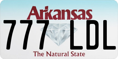 AR license plate 777LDL