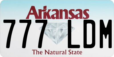 AR license plate 777LDM