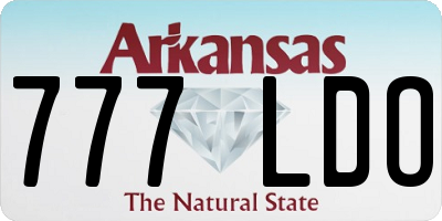 AR license plate 777LDO