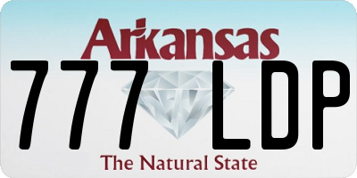 AR license plate 777LDP