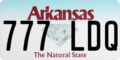 AR license plate 777LDQ