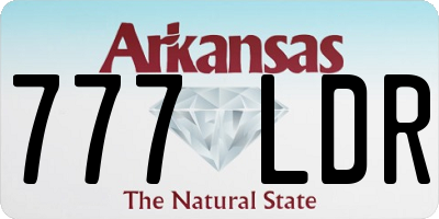 AR license plate 777LDR