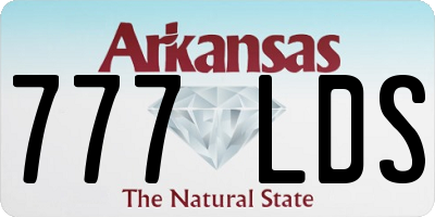 AR license plate 777LDS