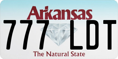 AR license plate 777LDT