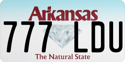 AR license plate 777LDU