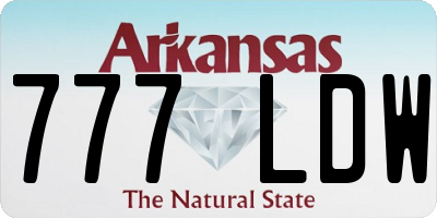 AR license plate 777LDW