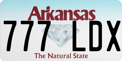 AR license plate 777LDX