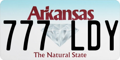AR license plate 777LDY