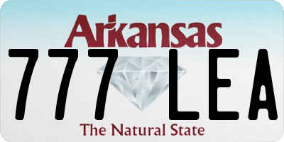 AR license plate 777LEA