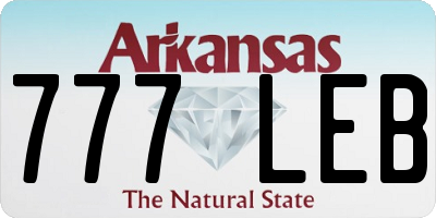 AR license plate 777LEB