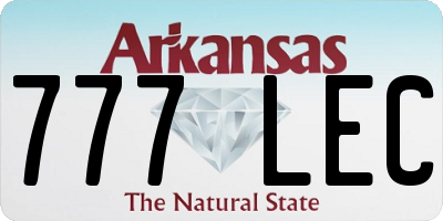 AR license plate 777LEC